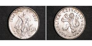 50 Krone Cecoslovacchia  (1918-1992) Argento 