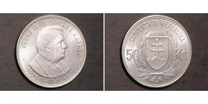 50 Krone Slovacchia Argento 