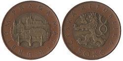 50 Krone Czech Republic (1993 - ) Bimetal 