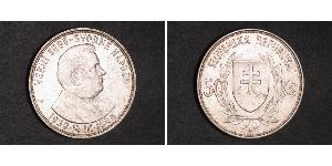 50 Krone Eslovaquia Plata 