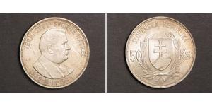 50 Krone Eslovaquia Plata 