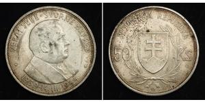 50 Krone Eslovaquia Plata 