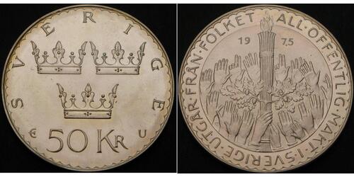 50 Krone Schweden Silber 