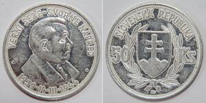 50 Krone Slowakei Silber 