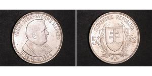 50 Krone Slowakei Silber 