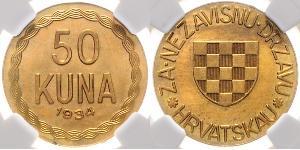 50 Kuna Croatie (1991 - ) Or 