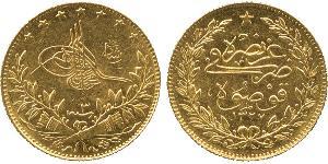 50 Kurush Turquía (1923 - ) Oro Mohámed V de Marruecos (1909 - 1961)