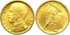 50 Lira Kingdom of Italy (1861-1946) Gold Vittorio Emanuele III (1869 - 1947)