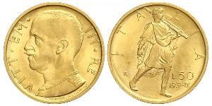 50 Lira Kingdom of Italy (1861-1946) Gold Vittorio Emanuele III (1869 - 1947)