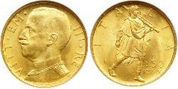 50 Lira Kingdom of Italy (1861-1946) Or Vittorio Emanuele III (1869 - 1947)
