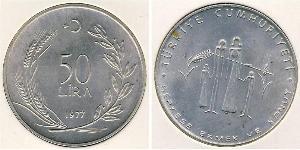 50 Lira Türkei (1923 - ) Silber 