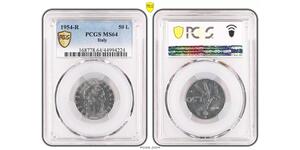 50 Lira Italien Stahl 