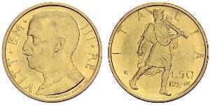 50 Lira 意大利王國 (1861-1946) 金 Vittorio Emanuele III (1869 - 1947)
