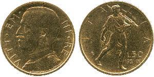50 Lira 意大利王國 (1861-1946) 金 Vittorio Emanuele III (1869 - 1947)