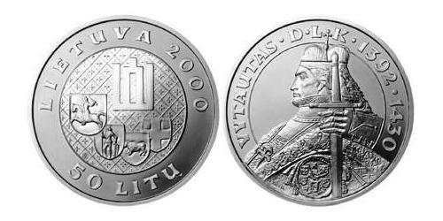 50 Litas Lituanie (1991 - ) Argent 
