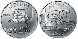 50 Litas Lituania (1991 - ) Argento 