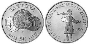 50 Litas Lituania (1991 - ) Argento 
