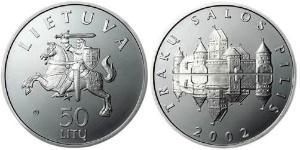 50 Litas Lituania (1991 - ) Argento 