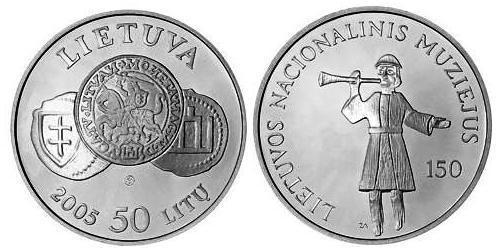 50 Litas Lituania (1991 - ) Argento 
