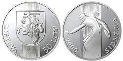 50 Litas Litauen (1991 - ) Silber 