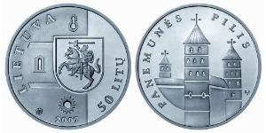 50 Litas Litauen (1991 - ) Silber 
