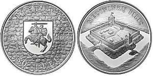 50 Litas Litauen (1991 - ) Silber 