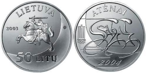 50 Litas Litauen (1991 - ) Silber 