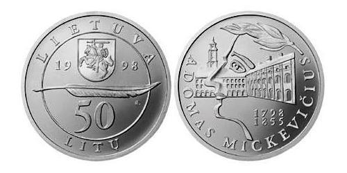 50 Litas Litauen (1991 - ) Silber 