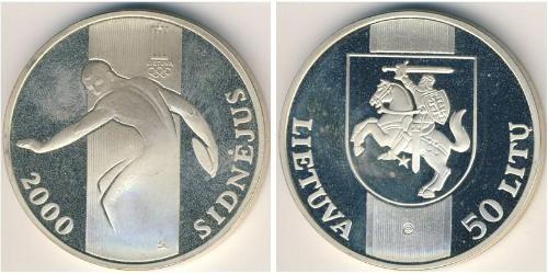 50 Litas Litauen (1991 - ) Silber 