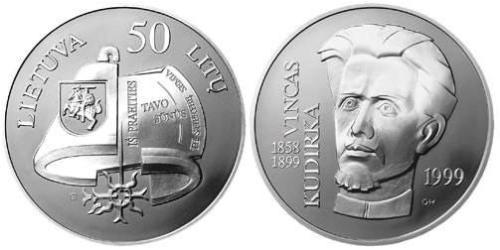 50 Litas Litauen (1991 - ) Silber 