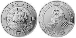50 Litas Lithuania (1991 - ) Silver 