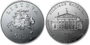50 Litas Lithuania (1991 - ) Silver 