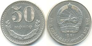 50 Mongo Mongolia (1921 - ) Níquel/Cobre 