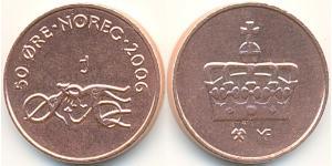 50 Ore Norwegen Bronze 
