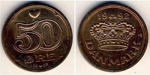 50 Ore Danimarca Bronzo 