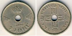 50 Ore Norvège Cuivre/Nickel 