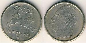 50 Ore Norvège Cuivre/Nickel 