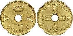 50 Ore Noruega Níquel/Latón 