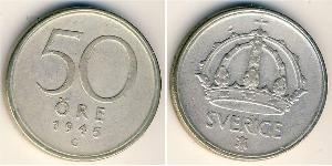 50 Ore Suecia Plata 