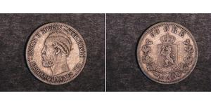 50 Ore United Kingdoms of Sweden and Norway (1814-1905) Silber Oskar II. (Schweden) (1829-1907)