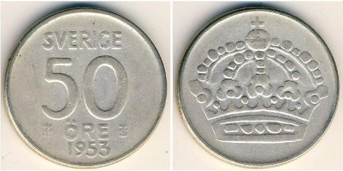 50 Ore 瑞典 銀 