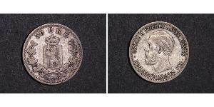 50 Ore 瑞典－挪威联盟 (1814 - 1905) 銀 奧斯卡二世 (1829-1907)
