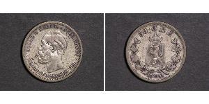 50 Ore 瑞典－挪威联盟 (1814 - 1905) 銀 奧斯卡二世 (1829-1907)