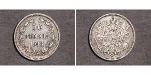 50 Penny Empire russe (1720-1917) / Grand-duché de Finlande (1809 - 1917) Argent 