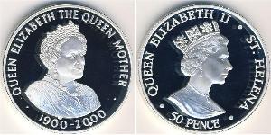 50 Penny  Argent Elizabeth II (1926-2022)