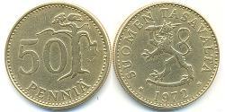 50 Penny Finlandia (1917 - ) Bronce/Aluminio 