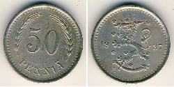 50 Penny Finland (1917 - ) Copper/Nickel 