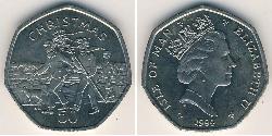 50 Penny Isle of Man Copper/Nickel Elizabeth II (1926-2022)