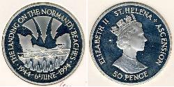 50 Penny Île Sainte-Hélène (1981 - ) Cuivre/Nickel Elizabeth II (1926-2022)
