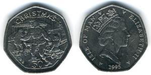 50 Penny Isle of Man Kupfer/Nickel 